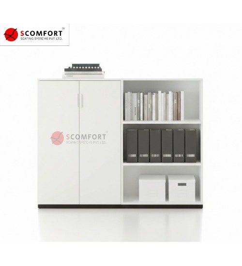 Scomfort SC-S07 Executive Storage Cabinet with Closed and Open Compartments